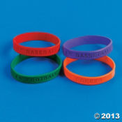 Rubber Sport Sayings Bracelets 24 piece(s)
